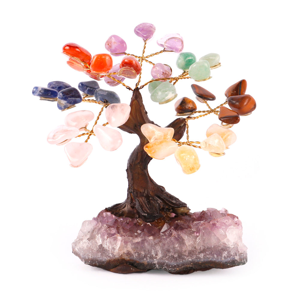 Árvore de Pedra Natural de 7 Chakras - Nº1 - 10cm