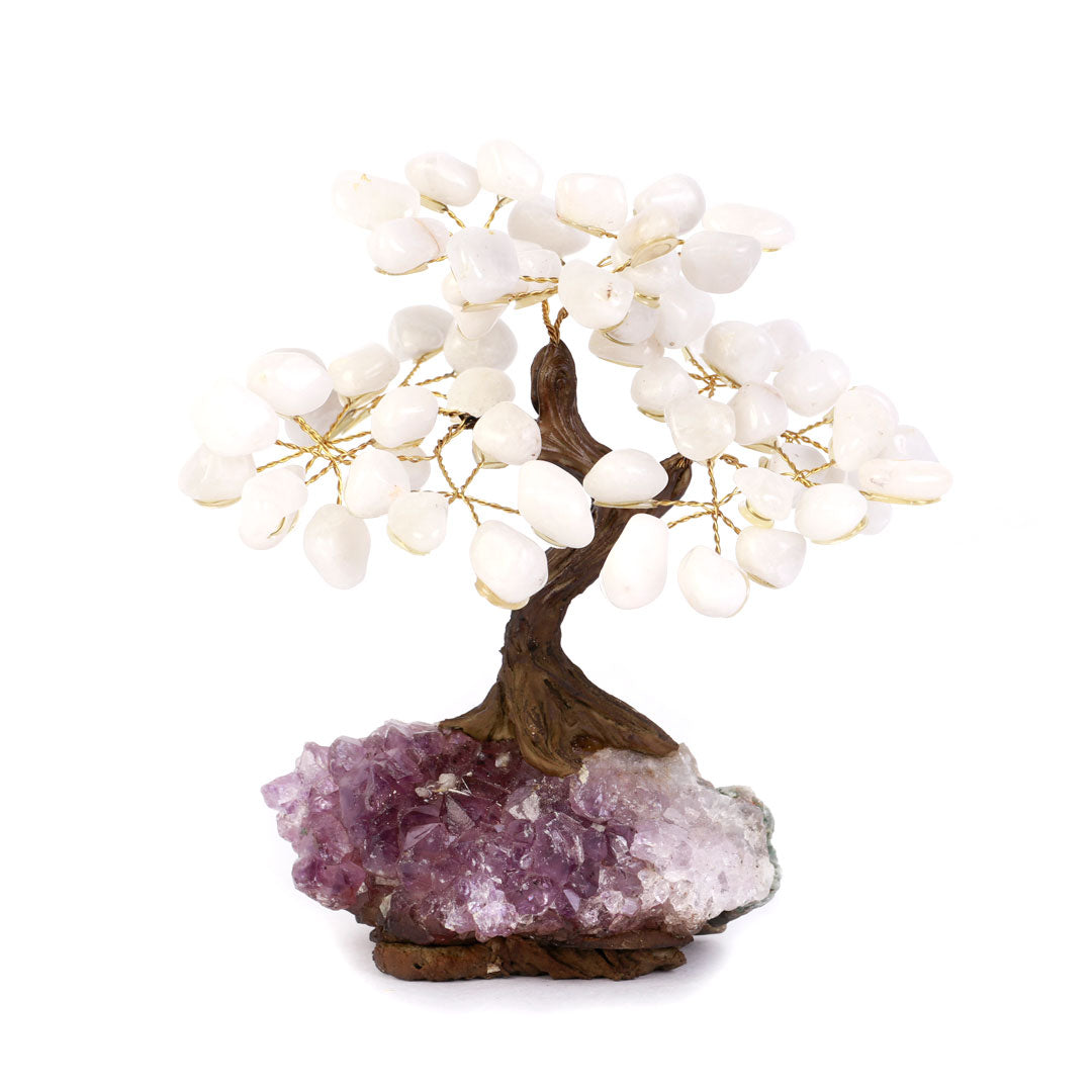 Árvore de Pedra Natural Quartzo Branco - Nº2 - 15cm