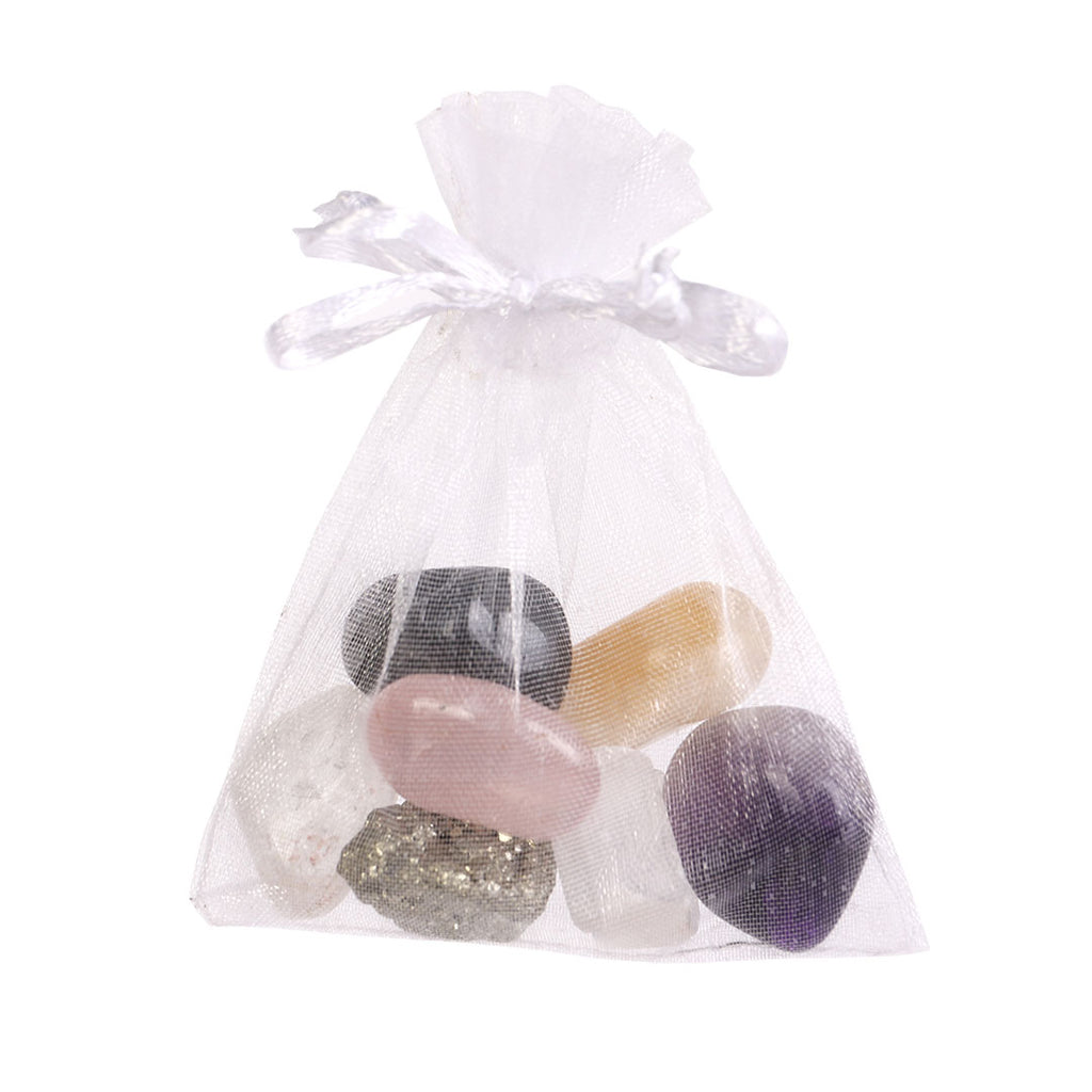 Kit Energético de Pedras Brutas e Roladas para Casa, Trabalho e/ou Meditação