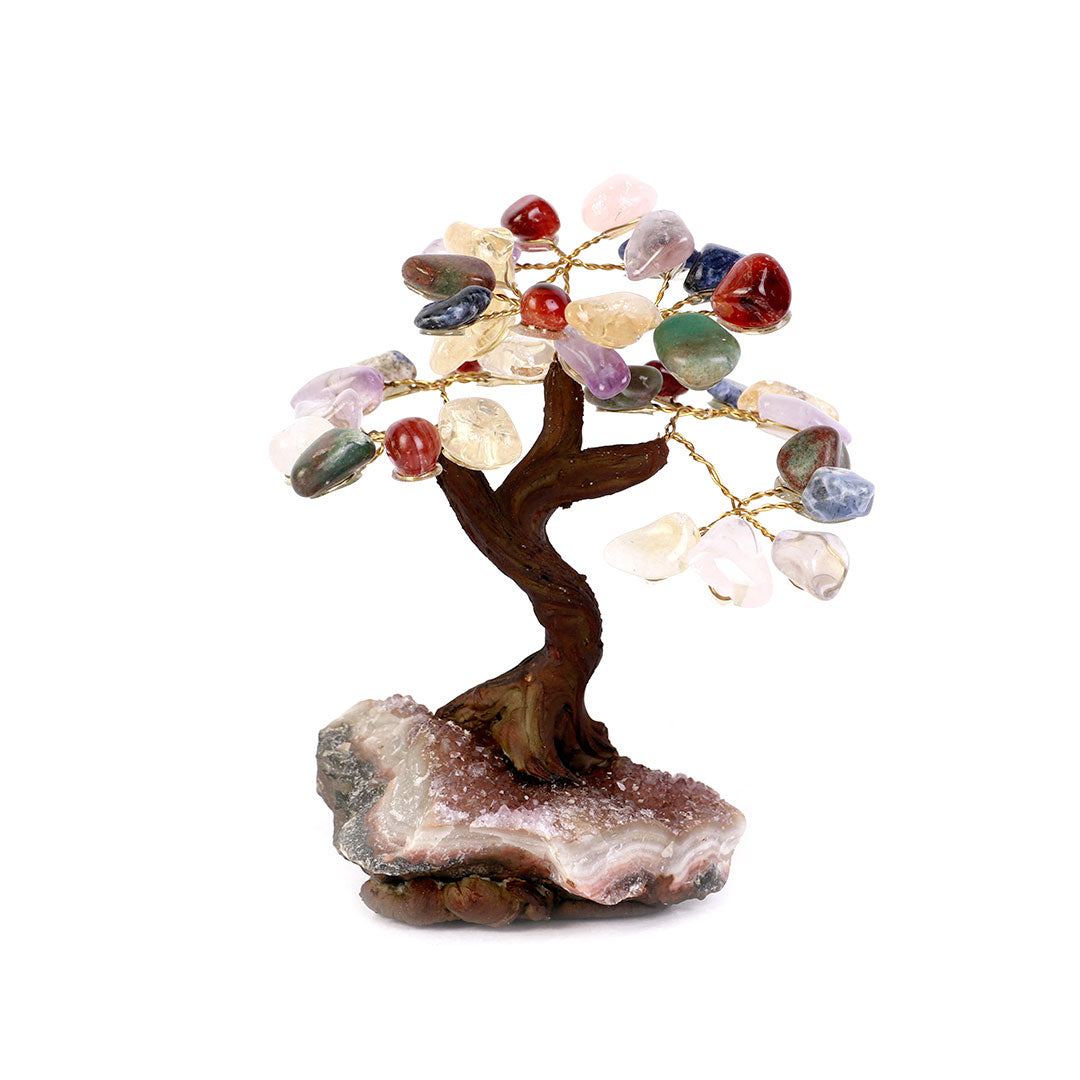 Árvore de Pedra Natural Multicolor - Nº1 - 10cm