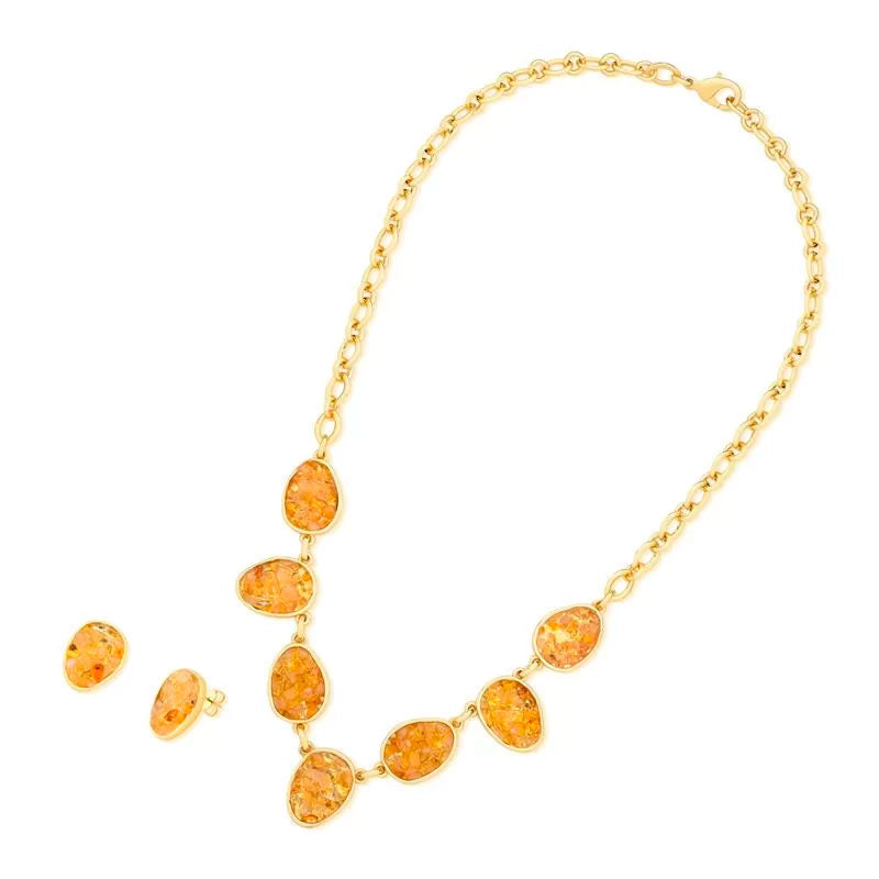 Conjunto fragmentado - Folhado a ouro - 05