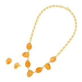 Conjunto fragmentado - Folhado a ouro - 05
