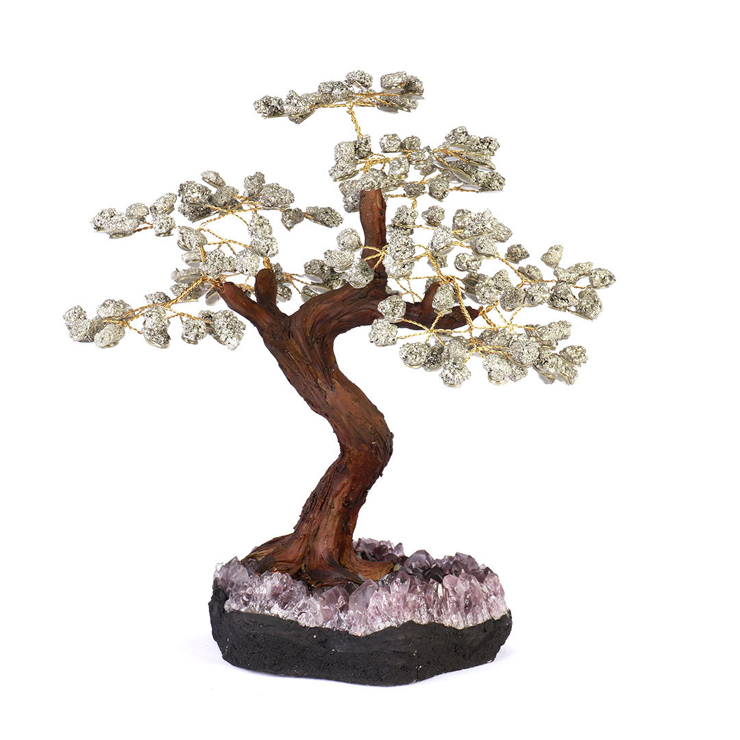 Árvore de Pedra Natural Pirita - Nº4 - 30cm