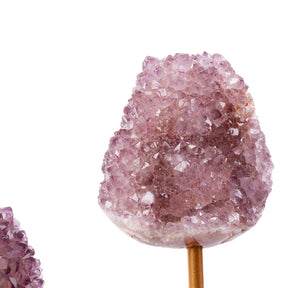 Flores de Ametista com suporte e Mini Pássaro - 01