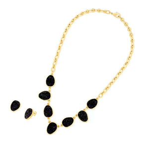 Conjunto fragmentado - Folhado a ouro - 05