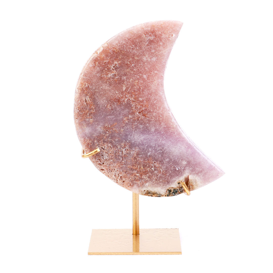 Lua de Ametista Rosa com suporte - 01