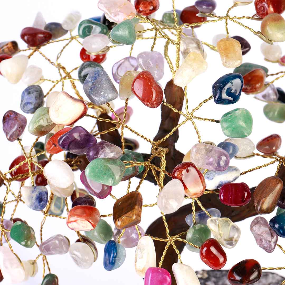 Árvore de Pedra Natural Multicolor - Nº4 - 30cm